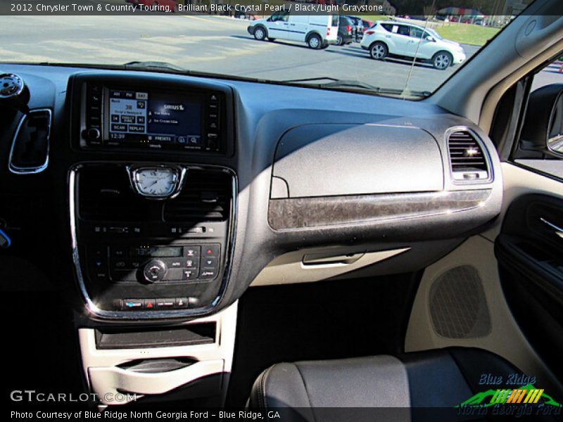 Brilliant Black Crystal Pearl / Black/Light Graystone 2012 Chrysler Town & Country Touring
