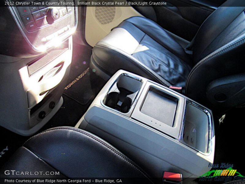 Brilliant Black Crystal Pearl / Black/Light Graystone 2012 Chrysler Town & Country Touring
