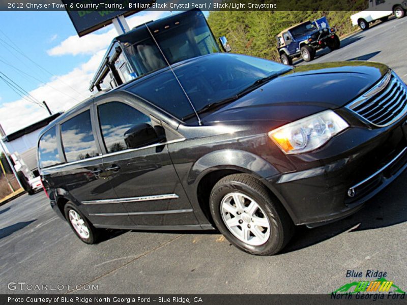 Brilliant Black Crystal Pearl / Black/Light Graystone 2012 Chrysler Town & Country Touring