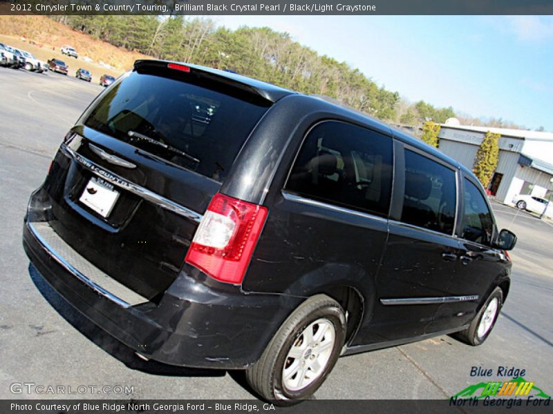 Brilliant Black Crystal Pearl / Black/Light Graystone 2012 Chrysler Town & Country Touring
