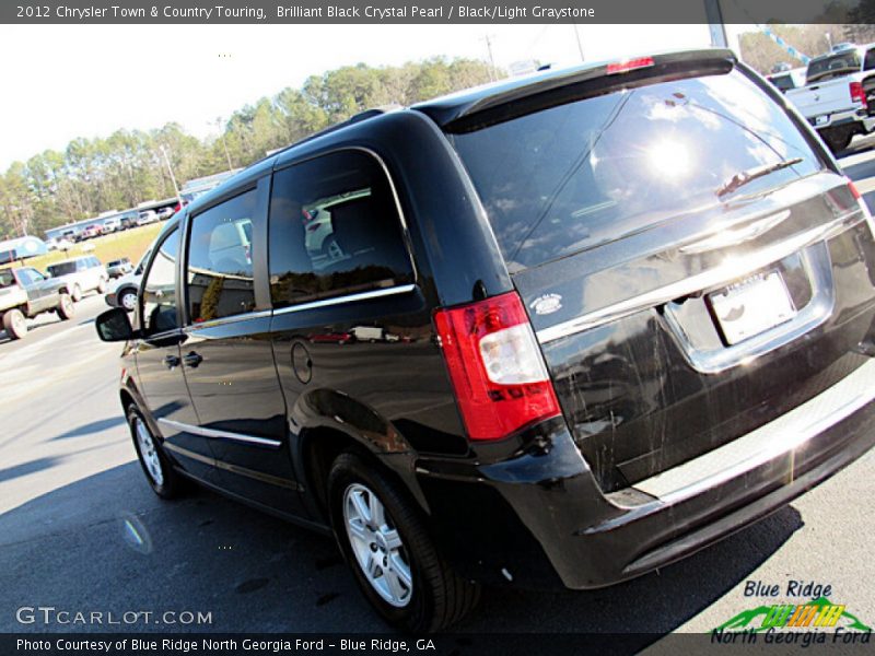 Brilliant Black Crystal Pearl / Black/Light Graystone 2012 Chrysler Town & Country Touring
