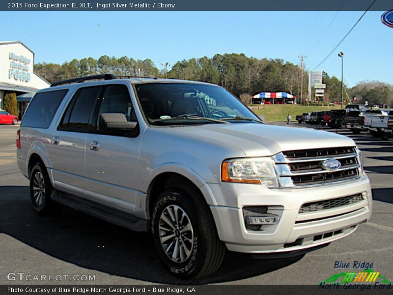 Ingot Silver Metallic / Ebony 2015 Ford Expedition EL XLT