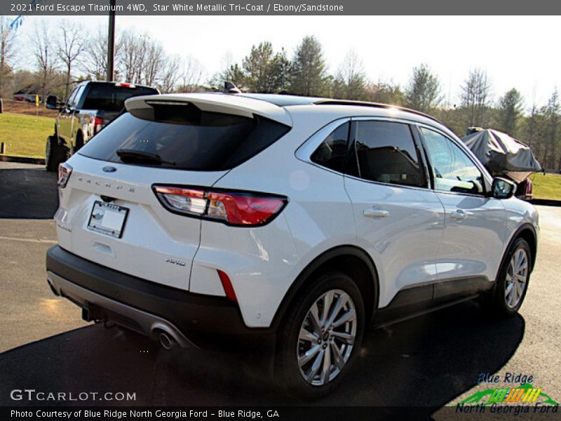 Star White Metallic Tri-Coat / Ebony/Sandstone 2021 Ford Escape Titanium 4WD