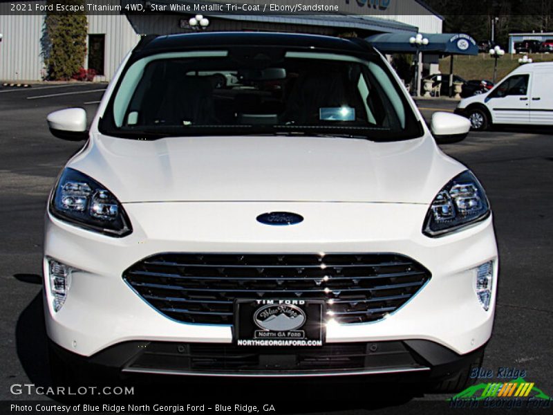 Star White Metallic Tri-Coat / Ebony/Sandstone 2021 Ford Escape Titanium 4WD