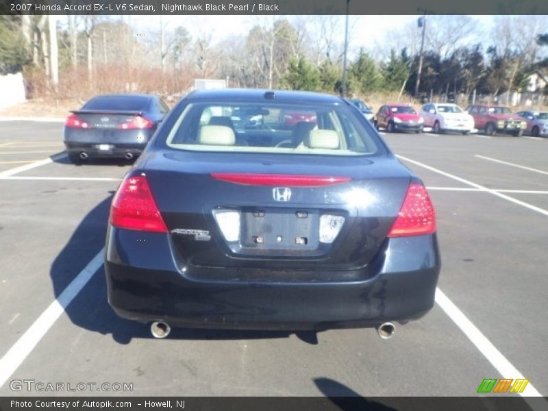 Nighthawk Black Pearl / Black 2007 Honda Accord EX-L V6 Sedan