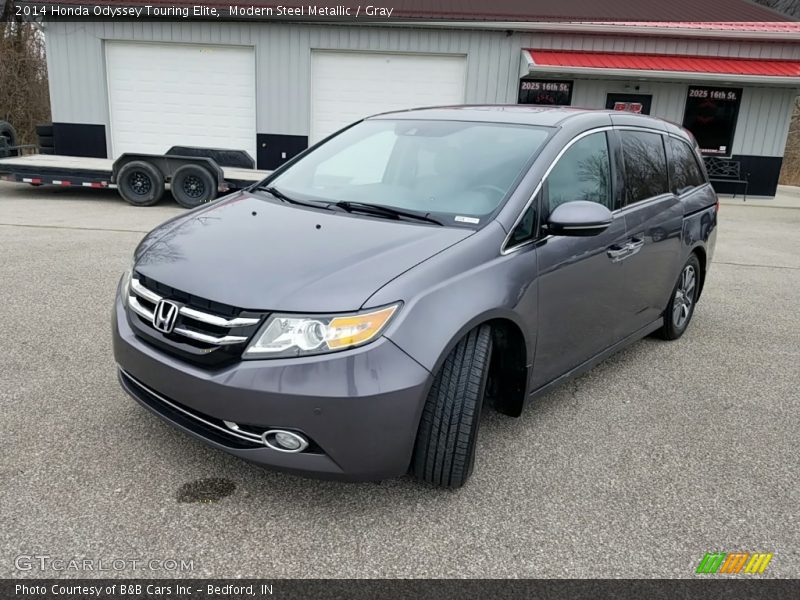 Modern Steel Metallic / Gray 2014 Honda Odyssey Touring Elite