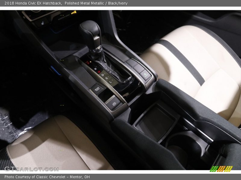 Polished Metal Metallic / Black/Ivory 2018 Honda Civic EX Hatchback