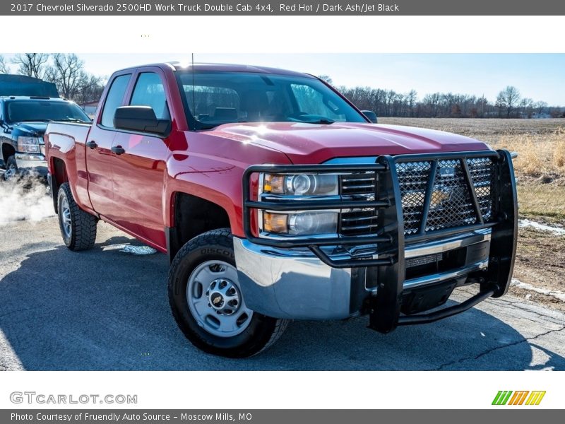 Red Hot / Dark Ash/Jet Black 2017 Chevrolet Silverado 2500HD Work Truck Double Cab 4x4