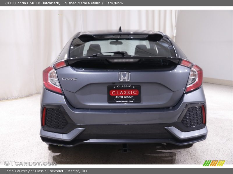 Polished Metal Metallic / Black/Ivory 2018 Honda Civic EX Hatchback