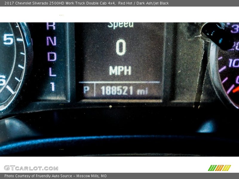 Red Hot / Dark Ash/Jet Black 2017 Chevrolet Silverado 2500HD Work Truck Double Cab 4x4