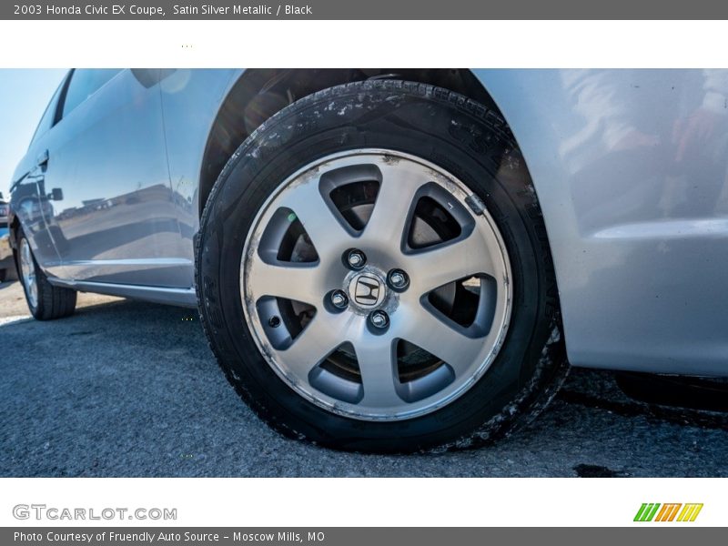 Satin Silver Metallic / Black 2003 Honda Civic EX Coupe