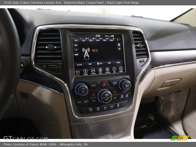 Diamond Black Crystal Pearl / Black/Light Frost Beige 2018 Jeep Grand Cherokee Limited 4x4