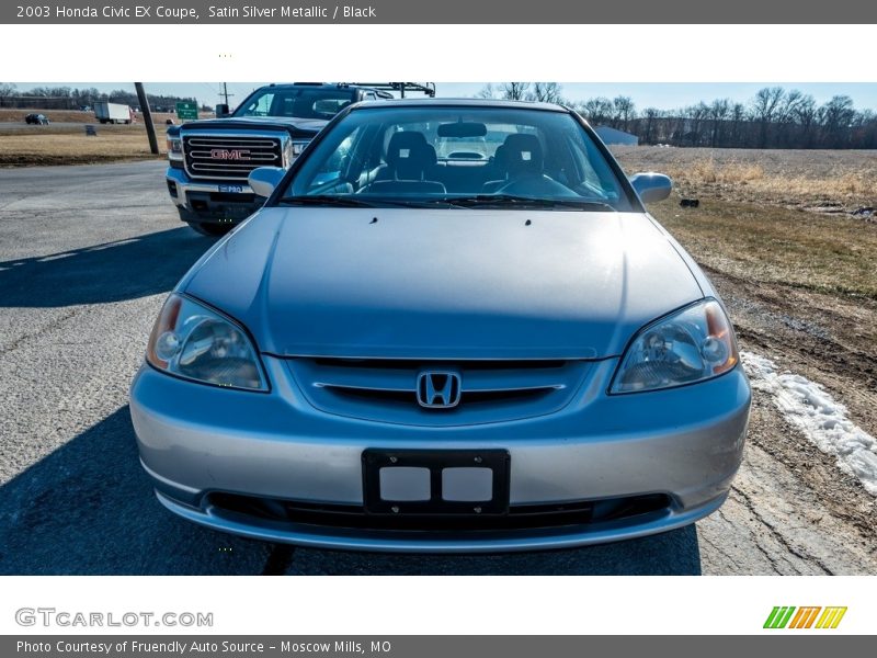 Satin Silver Metallic / Black 2003 Honda Civic EX Coupe