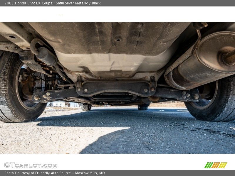 Satin Silver Metallic / Black 2003 Honda Civic EX Coupe