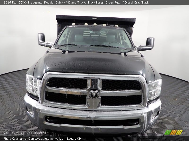 Black Forest Green Pearl / Diesel Gray/Black 2016 Ram 3500 Tradesman Regular Cab 4x4 Dump Truck