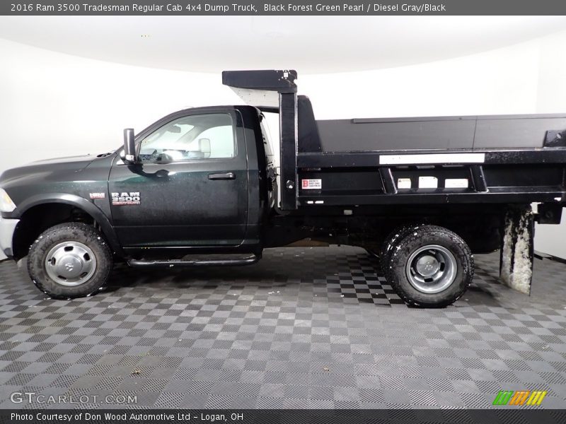 Black Forest Green Pearl / Diesel Gray/Black 2016 Ram 3500 Tradesman Regular Cab 4x4 Dump Truck