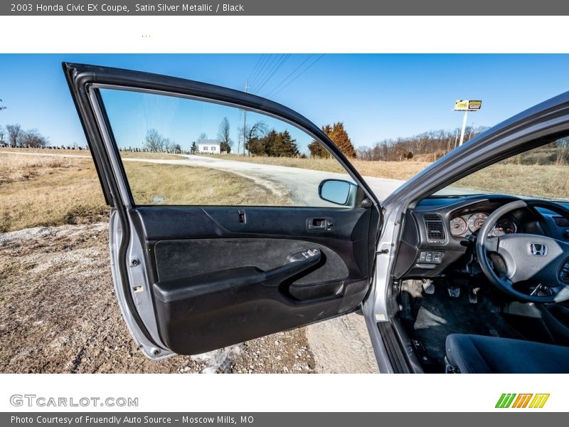 Satin Silver Metallic / Black 2003 Honda Civic EX Coupe
