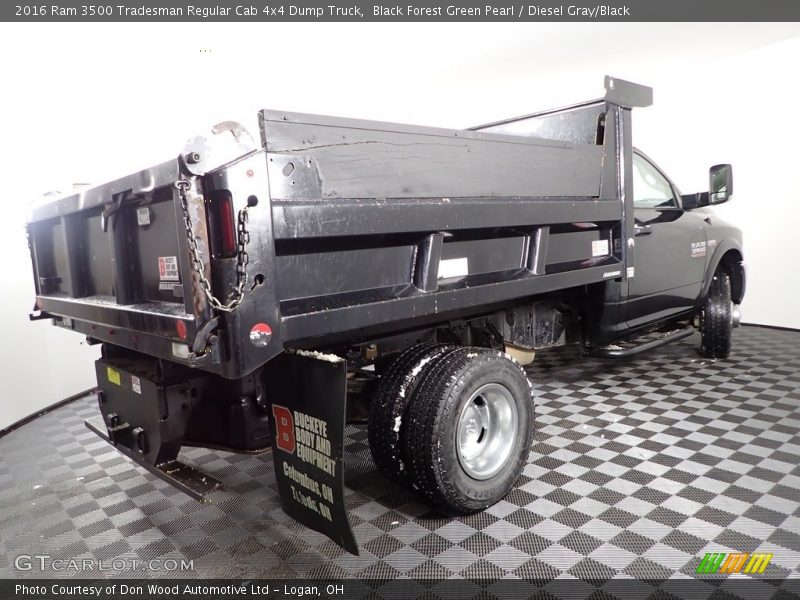 Black Forest Green Pearl / Diesel Gray/Black 2016 Ram 3500 Tradesman Regular Cab 4x4 Dump Truck