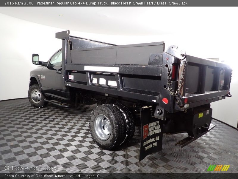 Black Forest Green Pearl / Diesel Gray/Black 2016 Ram 3500 Tradesman Regular Cab 4x4 Dump Truck