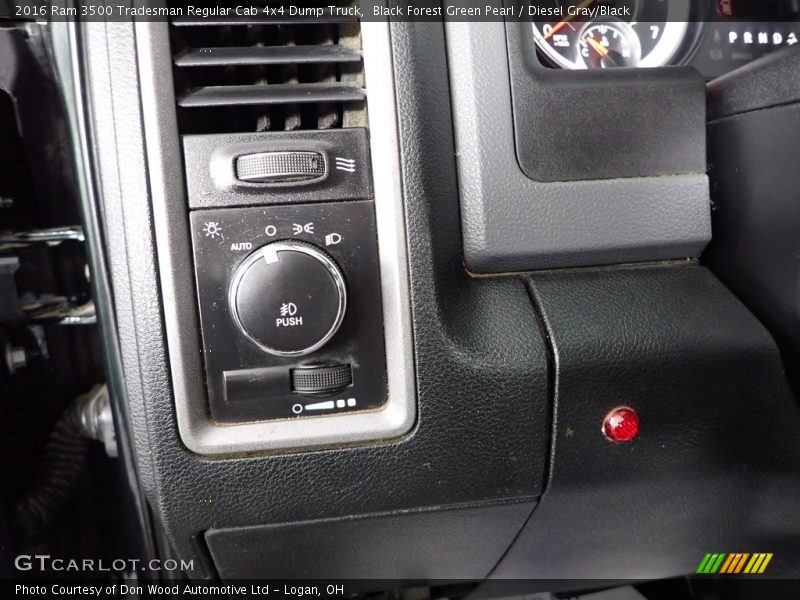 Black Forest Green Pearl / Diesel Gray/Black 2016 Ram 3500 Tradesman Regular Cab 4x4 Dump Truck