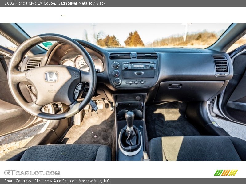 Satin Silver Metallic / Black 2003 Honda Civic EX Coupe