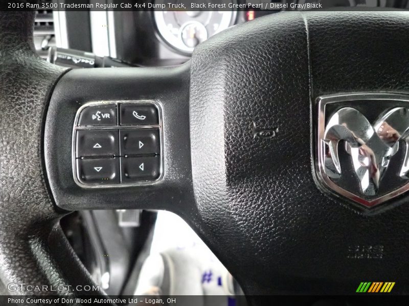 Black Forest Green Pearl / Diesel Gray/Black 2016 Ram 3500 Tradesman Regular Cab 4x4 Dump Truck