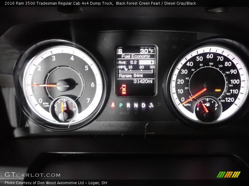 Black Forest Green Pearl / Diesel Gray/Black 2016 Ram 3500 Tradesman Regular Cab 4x4 Dump Truck