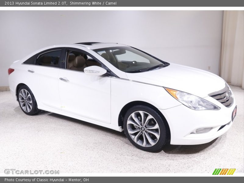 Shimmering White / Camel 2013 Hyundai Sonata Limited 2.0T