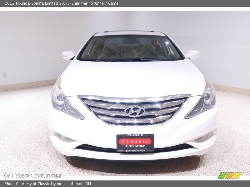 Shimmering White / Camel 2013 Hyundai Sonata Limited 2.0T
