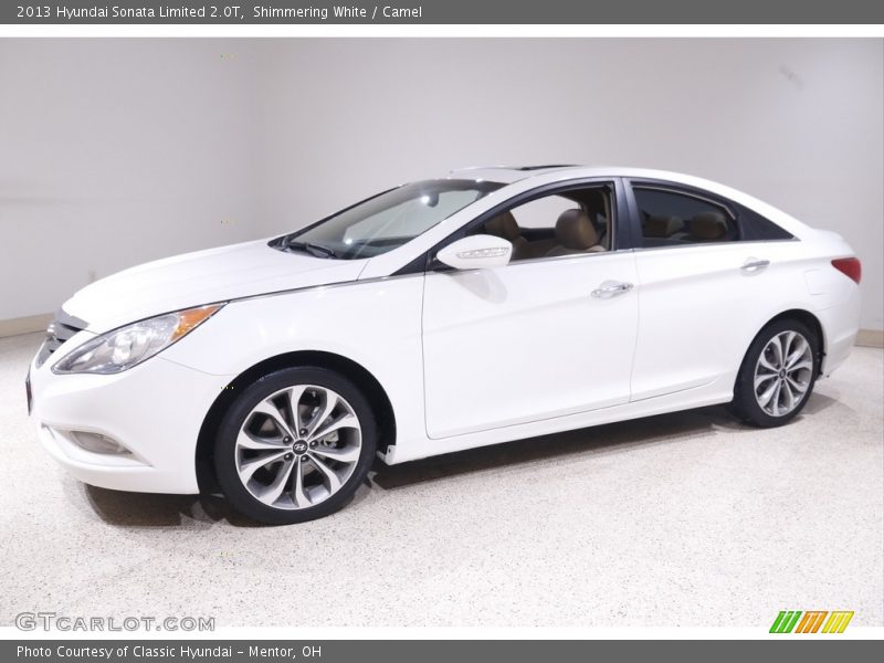 Shimmering White / Camel 2013 Hyundai Sonata Limited 2.0T