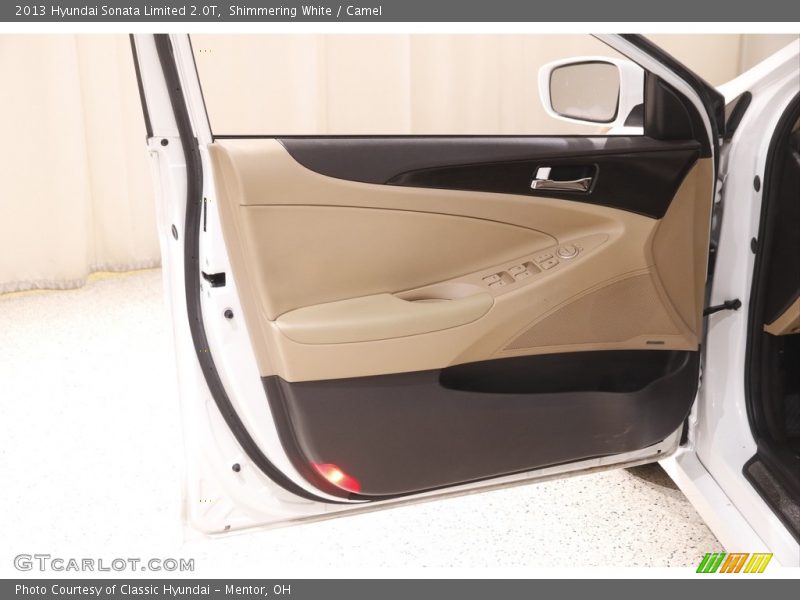 Shimmering White / Camel 2013 Hyundai Sonata Limited 2.0T