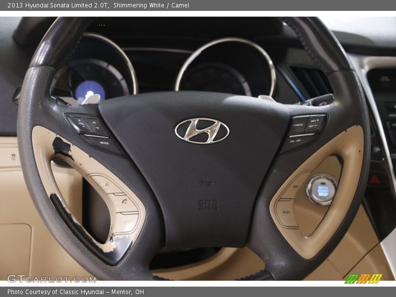 Shimmering White / Camel 2013 Hyundai Sonata Limited 2.0T