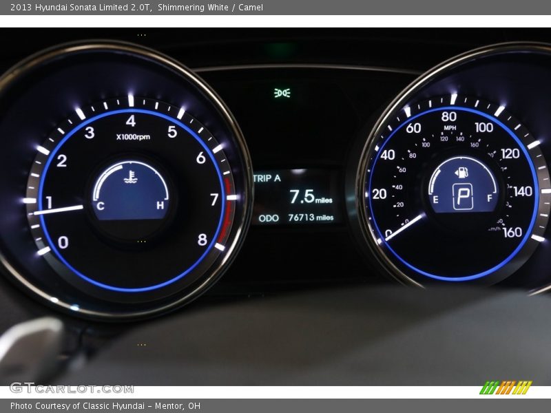 Shimmering White / Camel 2013 Hyundai Sonata Limited 2.0T