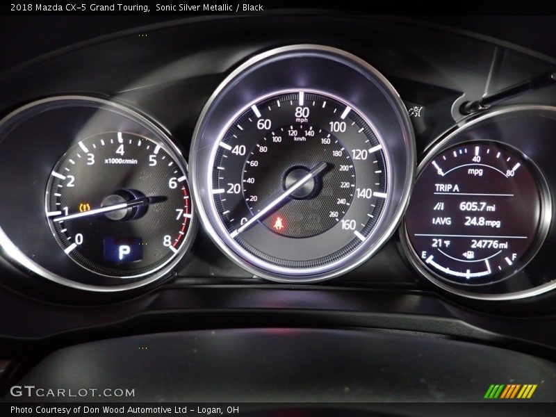 Sonic Silver Metallic / Black 2018 Mazda CX-5 Grand Touring