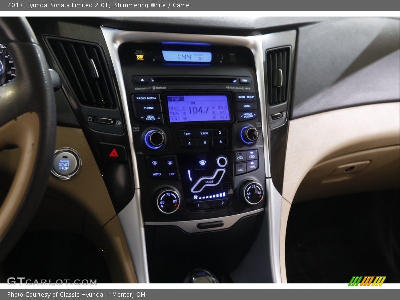 Shimmering White / Camel 2013 Hyundai Sonata Limited 2.0T