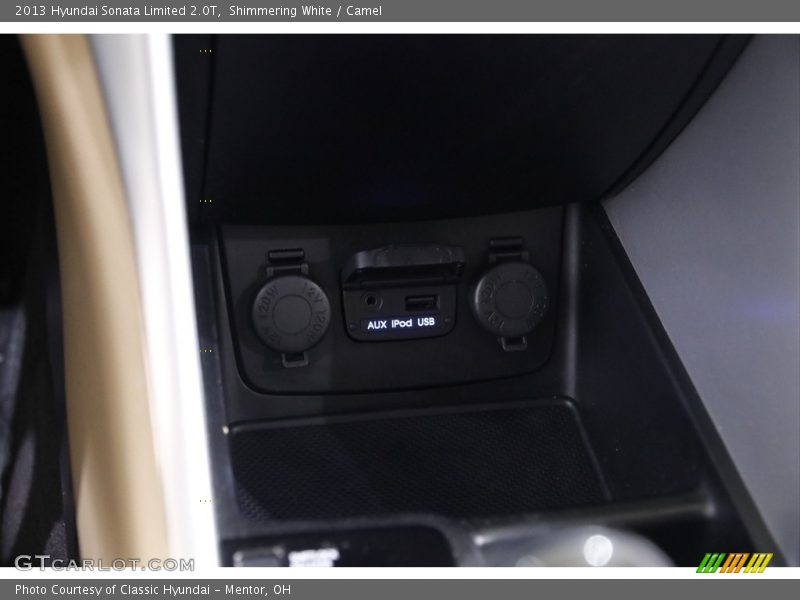 Shimmering White / Camel 2013 Hyundai Sonata Limited 2.0T