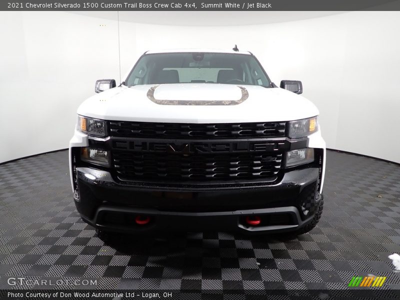 Summit White / Jet Black 2021 Chevrolet Silverado 1500 Custom Trail Boss Crew Cab 4x4