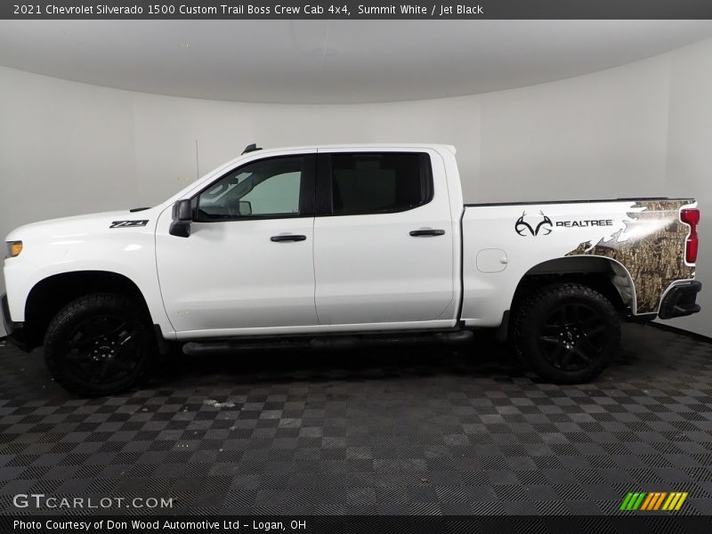 Summit White / Jet Black 2021 Chevrolet Silverado 1500 Custom Trail Boss Crew Cab 4x4