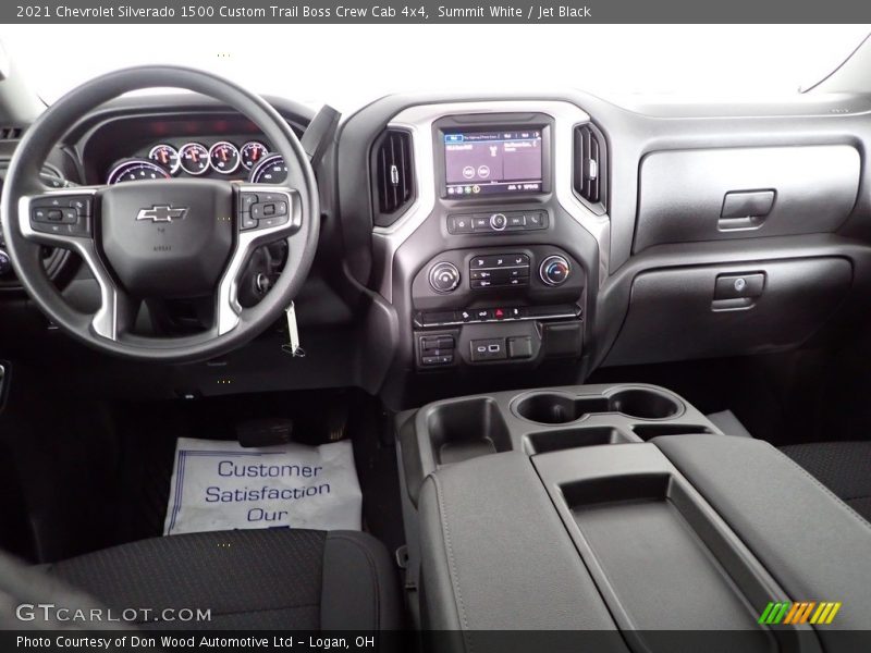 Summit White / Jet Black 2021 Chevrolet Silverado 1500 Custom Trail Boss Crew Cab 4x4
