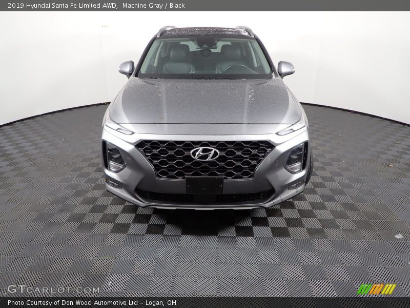 Machine Gray / Black 2019 Hyundai Santa Fe Limited AWD