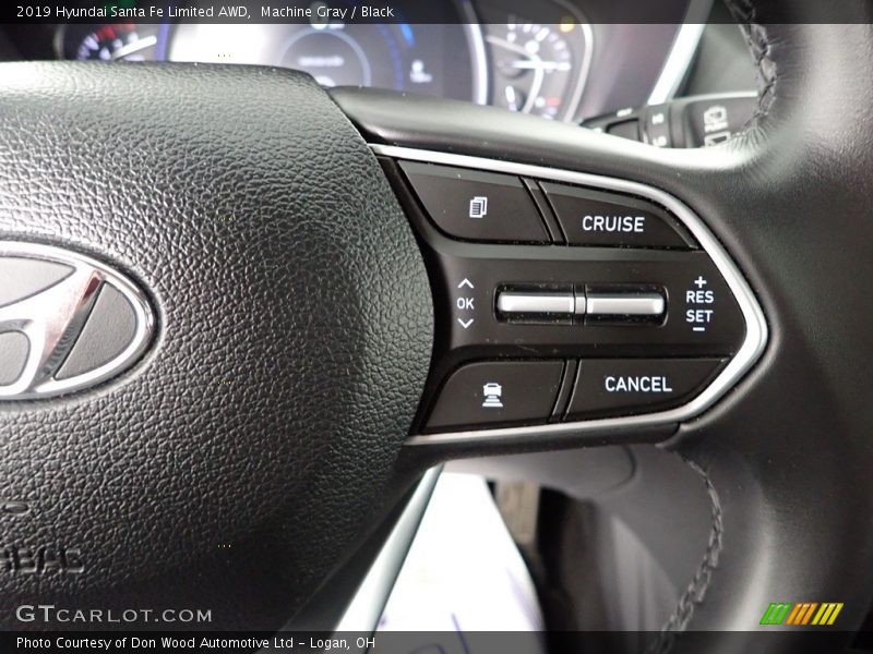 Machine Gray / Black 2019 Hyundai Santa Fe Limited AWD