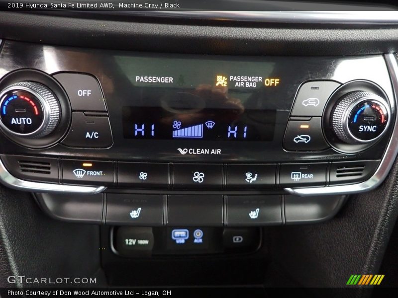 Machine Gray / Black 2019 Hyundai Santa Fe Limited AWD