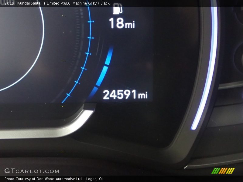 Machine Gray / Black 2019 Hyundai Santa Fe Limited AWD