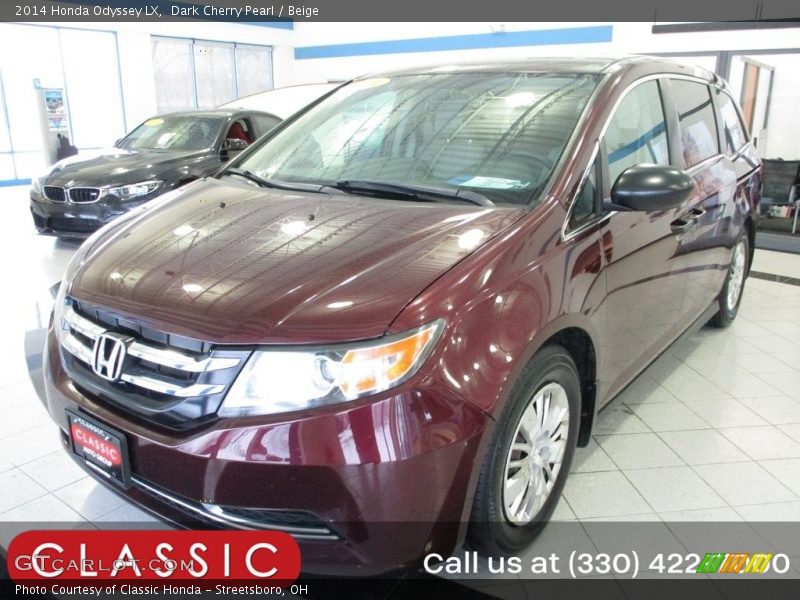 Dark Cherry Pearl / Beige 2014 Honda Odyssey LX