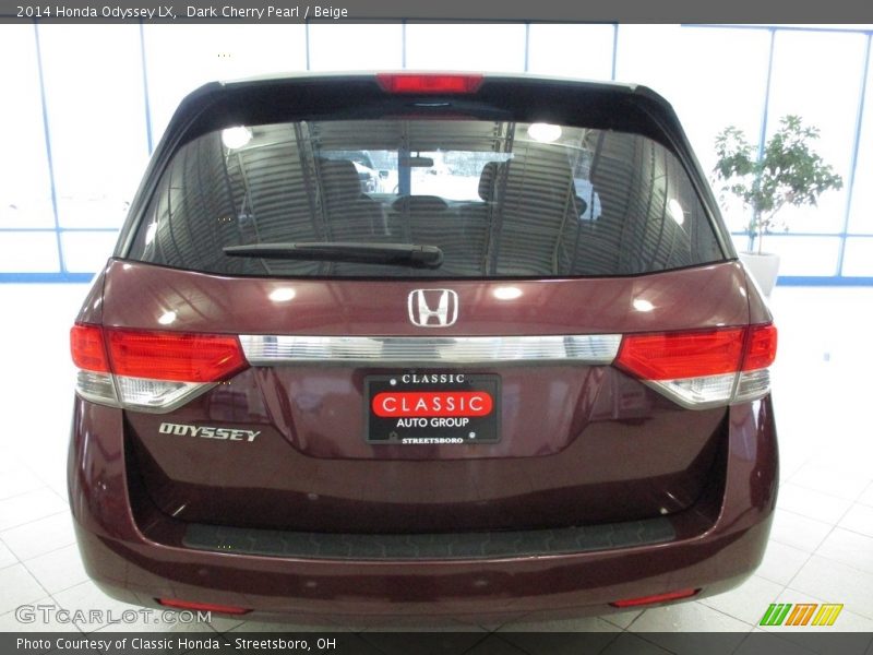 Dark Cherry Pearl / Beige 2014 Honda Odyssey LX