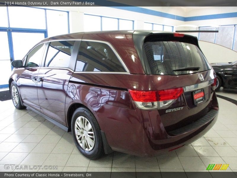 Dark Cherry Pearl / Beige 2014 Honda Odyssey LX