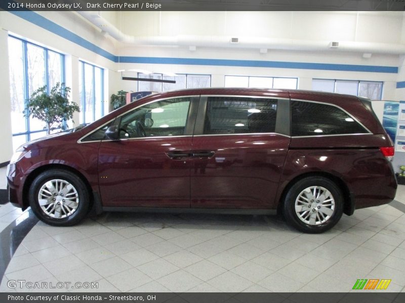 Dark Cherry Pearl / Beige 2014 Honda Odyssey LX