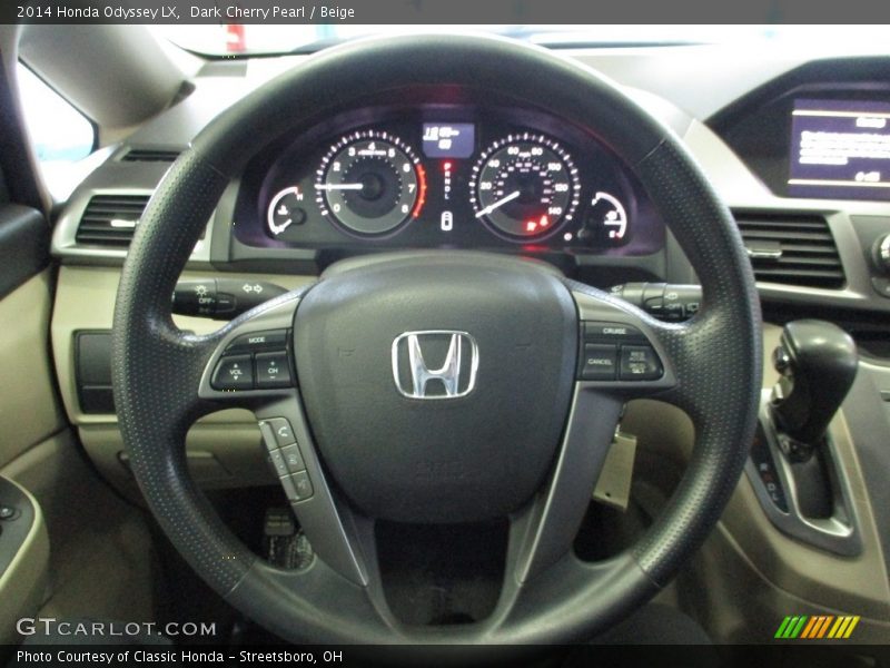 Dark Cherry Pearl / Beige 2014 Honda Odyssey LX