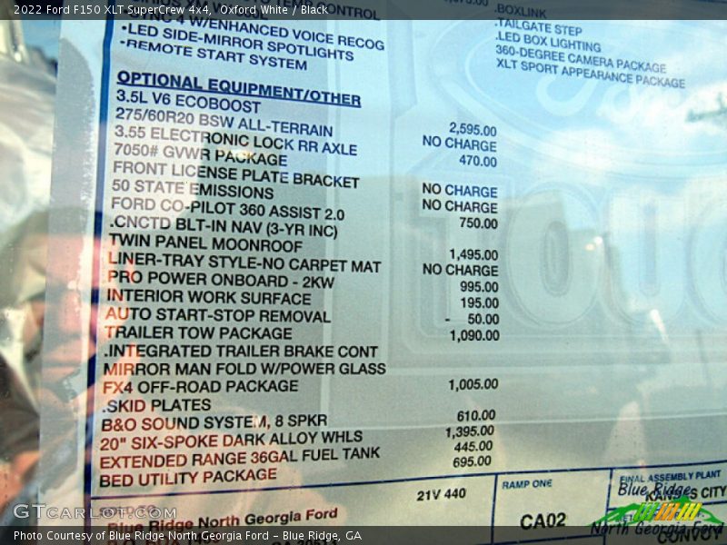 Oxford White / Black 2022 Ford F150 XLT SuperCrew 4x4