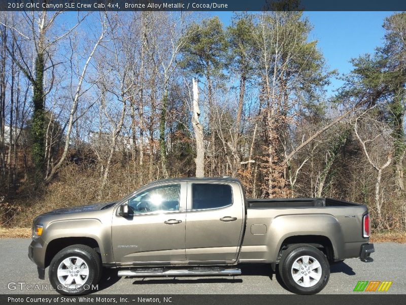 Bronze Alloy Metallic / Cocoa/Dune 2016 GMC Canyon SLE Crew Cab 4x4